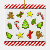 Ornement En Céramique Cookies de Noël (Dos)