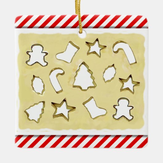 Ornement En Céramique Cookies de Noël (Devant)