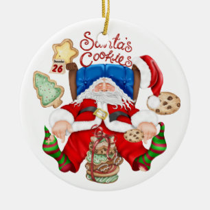 Ornement En Céramique Cookies père Noël - SRF