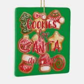 Ornement En Céramique Cookies Pour Père Noël Et Moi - Noël (Droite)