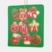 Ornement En Céramique Cookies Pour Père Noël Et Moi - Noël (Gauche)