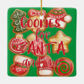 Ornement En Céramique Cookies Pour Père Noël Et Moi - Noël (Dos)