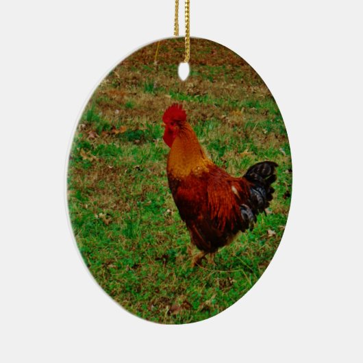 Ornement En Céramique Coq face à gauche (Droite)