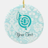 Ornement En Céramique Cor de harmonie turquoise (Dos)