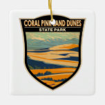 Ornement En Céramique Coral Pink Sand Dunes State Park Utah Vintage<br><div class="desc">Design artistique du Coral Pink Sand Dunes State Park. Le parc possède des dunes de sable rose uniques situées à côté de falaises de grès rouge.</div>