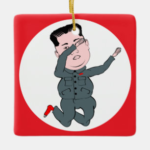 Ornement En Céramique Corée du Nord Kim Jong Un Dabbing