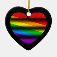 Corey Tiger 80s Retro Rainbow Stripe Heart