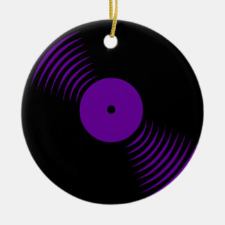 Ornement En Céramique Corey Tiger 80s Retro Vinyl Record Ornament