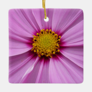Ornement En Céramique Cosmos rose Fleur sauvage Floral