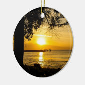 Ornement En Céramique Coucher du soleil dans Lahaina (Gauche)