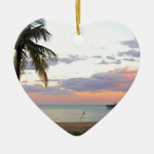 Ornement En Céramique Coucher du soleil de Lauderdale-par-le-Mer, la