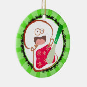 Ornement En Céramique Couleur personnalisée drôle de gelée de pain ornem (Droite)