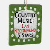 Ornement En Céramique Country Music Review Ornament 5 étoiles (Droite)
