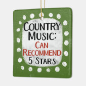 Ornement En Céramique Country Music Review Ornament 5 étoiles (Gauche)