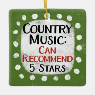 Ornement En Céramique Country Music Review Ornament 5 étoiles