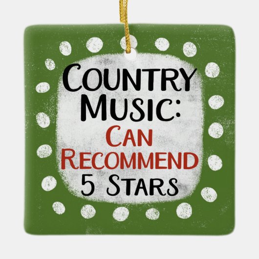 Ornement En Céramique Country Music Review Ornament 5 étoiles (Devant)