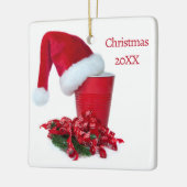 Ornement En Céramique Coupe Red de la Fête (Gauche)