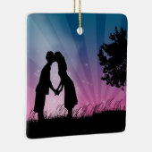 Ornement En Céramique Couple de baiser (Droite)