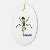 Ornement En Céramique Coureur - Moyen (Gauche)