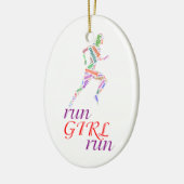 Ornement En Céramique Courez une fille, courez (Gauche)