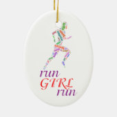 Ornement En Céramique Courez une fille, courez (Dos)