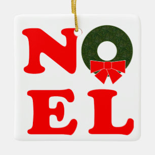 Ornement En Céramique Couronne de NOEL