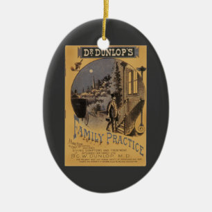 Ornement En Céramique Couverture de livre ancien Docteur Dunlop's Family