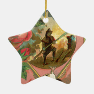 Ornement En Céramique Couverture vintage des pompiers des années 1880