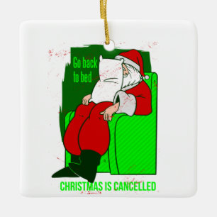 Ornement En Céramique covid noël annulé santa claus drôle