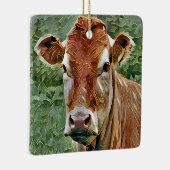 Ornement En Céramique COW Cute (Droite)