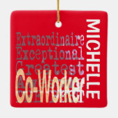 Ornement en céramique Coworker Extraordinaire CUST (Dos)