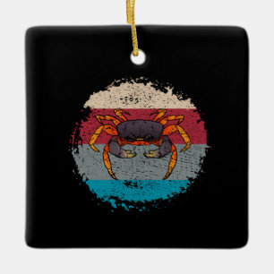 Ornement En Céramique Crabe du crabe Rétro