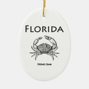 Ornement En Céramique Crabe en pierre de la Floride