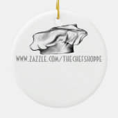 Ornement En Céramique Crâne 4 de chef : Chef de fer (Dos)