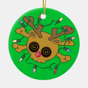 Ornement En Céramique Crâne de rennes