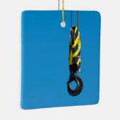 Ornement En Céramique Crane hook with yellow and black stripes hang (Droite)