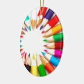 Ornement En Céramique Crayons de couleur (Gauche)