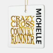 Ornement En Céramique Crazy Cross Country Runner PERSONNALISÉ (Gauche)