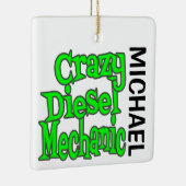 Ornement En Céramique Crazy Diesel Mécanicien CUSTOM (Droite)