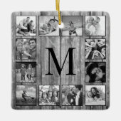 Ornement En Céramique Create Your Custom Photo Collage Rustic Farmhouse (Devant)