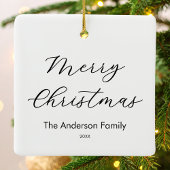 Ornement En Céramique Create Your Own Custom 2 Photo Christmas