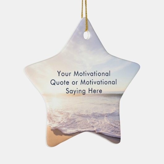 Ornement En Céramique Create Your Own Inspirational Quote Beach Template (Droite)