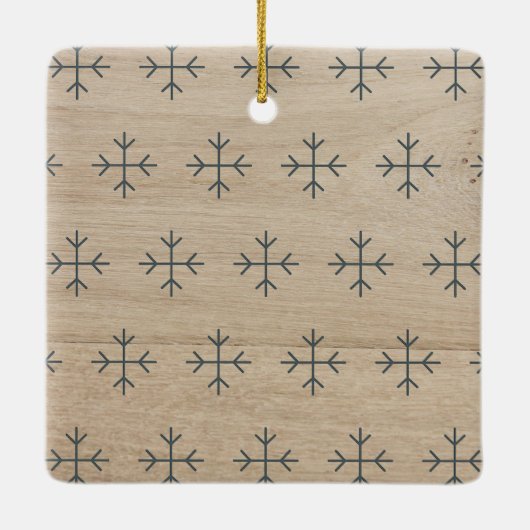 Ornement En Céramique Create your own nordic family photo christmas (Dos)