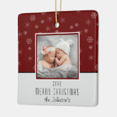 Ornement En Céramique Create Your Own Photo Christmas (Gauche)