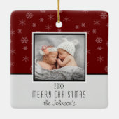 Ornement En Céramique Create Your Own Photo Christmas (Dos)
