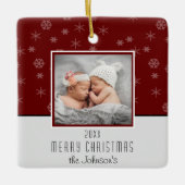 Ornement En Céramique Create Your Own Photo Christmas (Devant)