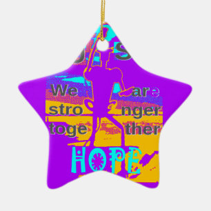 Ornement En Céramique Create Your USA Hope We Are Stronger Together