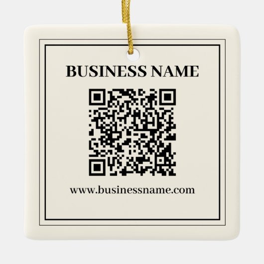 Ornement En Céramique Créer instantanément un code QR numérisable pour l (Devant)