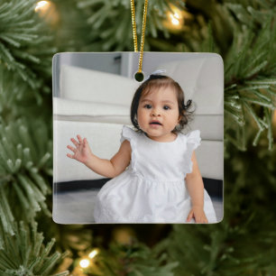 Ornement En Céramique Créez vos propres cadeaux photo pour enfants et bé