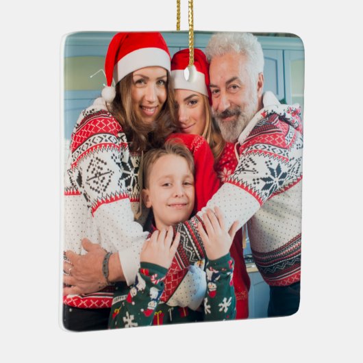 Ornement En Céramique Créez vos propres photos recto-verso (Droite)